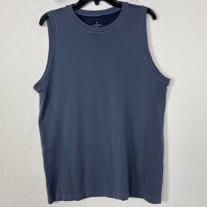 Fabletics Tank Top The Training Day Solid Blue Muscle Sleeveless Workout‎ Knit